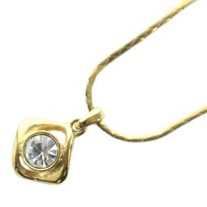 Yves Saint Laurent Necklace Bijou Pendant Logo Chain